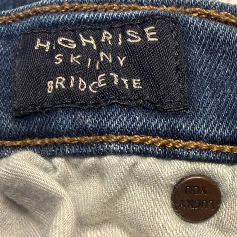 Lucky Brand Blue Jeans Mid Rise Fringed Bridgette Y2K - Picture 10 of 10